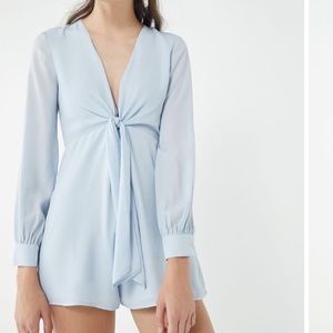 URBAN OUTFITTERS Chiffon Long Sleeve ROMPER